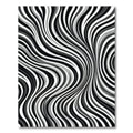 Monochrome Wavy Swirl Abstract Rug