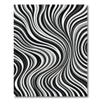 Monochrome Wavy Swirl Abstract Rug