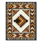 Navajo Inspired Geometric Chevron Rug
