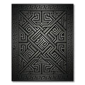 Silver Geometric Labyrinth Maze Rug