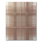 Copper Geometric Grid Intersecting Lines Rug