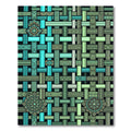 Teal Green Woven Mandala Textile Rug