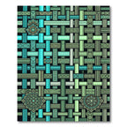 Teal Green Woven Mandala Textile Rug