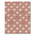 Elegant Blush Pink Geometric Diamond Lattice Rug