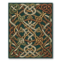 Intricate Celtic Knotwork Earthy Bronze Rug