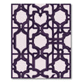 Dark Purple Interlocking Geometric Lattice Rug