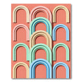 Modern Pastel Arch Geometric Repeating Rug