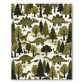 Olive Green Dinos in Forest Meadow Rug