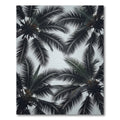 Dark Palm Frond Overlapping Canopy Rug