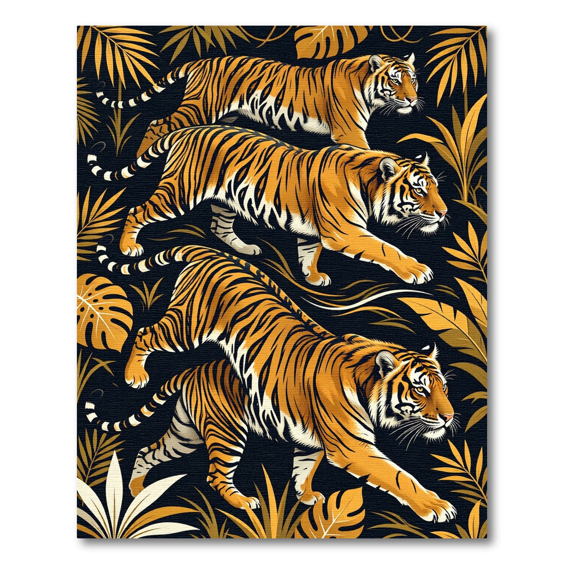 Golden Tiger Jungle Walk Rug