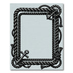 Nautical Rope Anchor Border Accents Rug