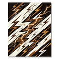 Dynamic Golden Lightning Bolt Explosion Rug