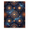 Cosmic Starburst Orange Blue Compass Rug