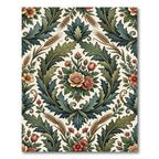 Vibrant Golden Rose Acanthus Scroll Rug