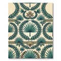 Neoclassical Green Palm Leaf Laurel Rug