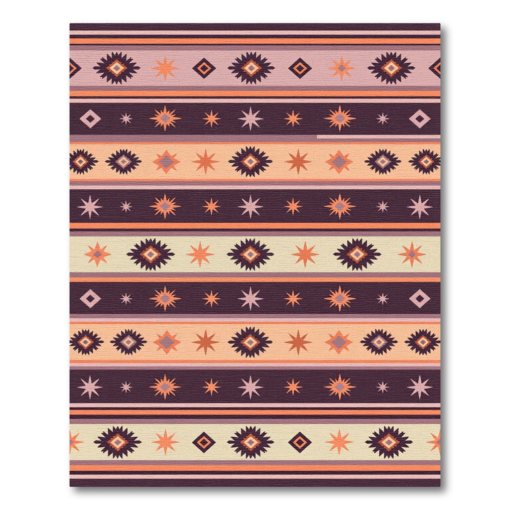 Tribal Sunburst Diamond Stripe Rug