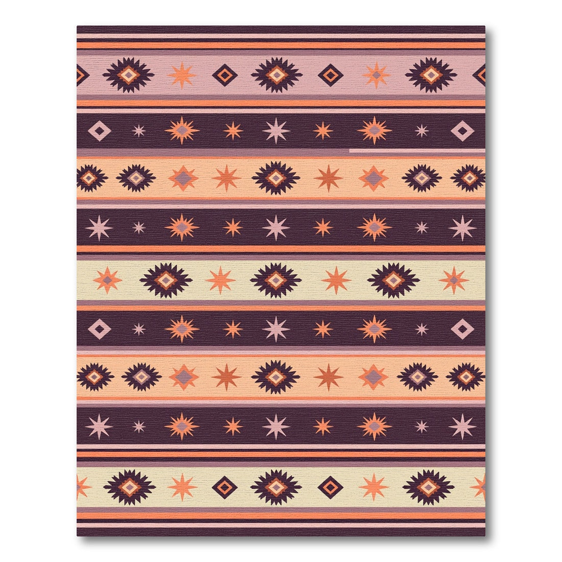 Tribal Sunburst Diamond Stripe Rug