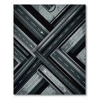 Monochrome Urban Intersection Abstract Roadway Rug