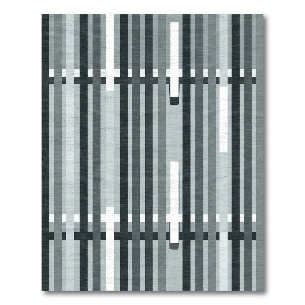 Minimalist Monochrome Vertical Linear Stripe Rug