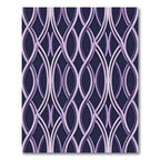 Sophisticated Plum Curved Interlaced Lattice Rug