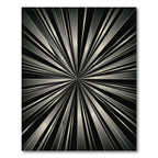 Modern Black Silver Burst Rug