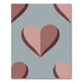 Soft Pink Heart Geometric Abstract Rug