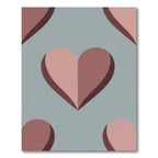 Soft Pink Heart Geometric Abstract Rug