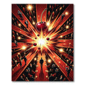 Red Cherry Burst Starburst Gala Rug