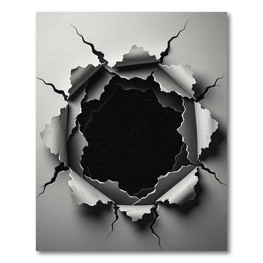 Monochromatic Abstract Ripped Concrete Effect Rug