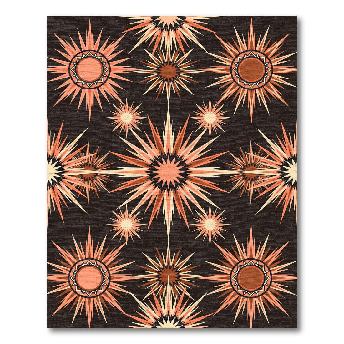Earthy Starburst Medallion Rug
