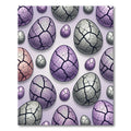 Cracked Lavender Silver Geometric Egg Arrangement Rug