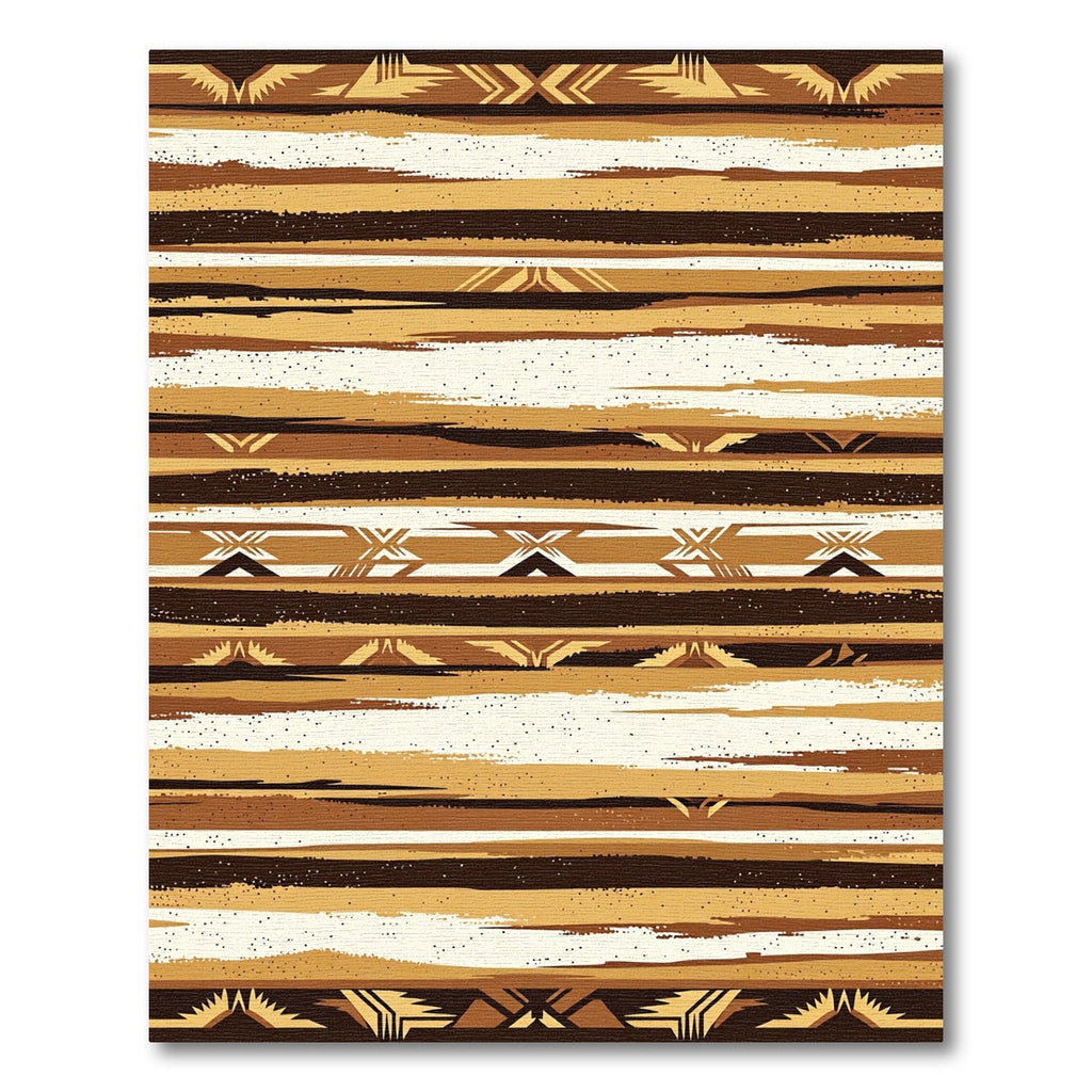 Earthy Geometric Stripe Textured Rug