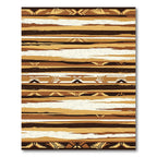 Earthy Geometric Stripe Textured Rug