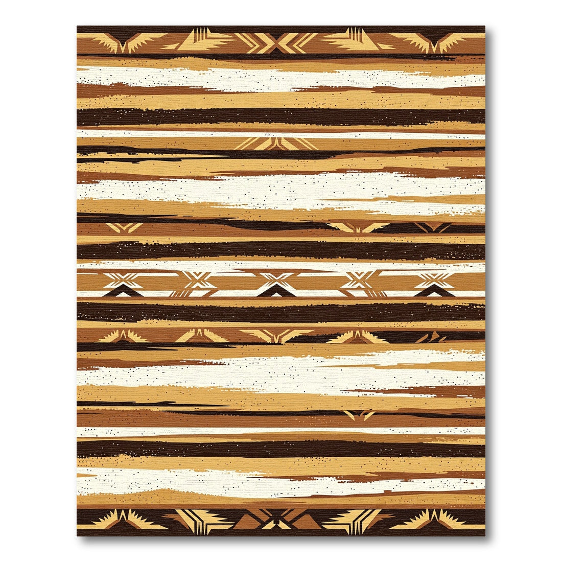 Earthy Geometric Stripe Textured Rug