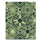 Forest Green Intricate Star Geometric Rug