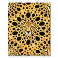 Bold Golden Cheetah Radial Abstract Rug