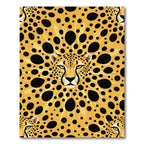 Bold Golden Cheetah Radial Abstract Rug