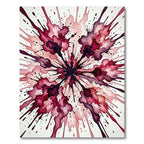 Crimson Ink Splatter Explosion Rug