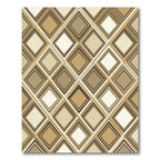 Modern Earth Tone Geometric Diamond Rug