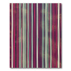 Pink White Vertical Stripe Art Rug