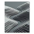 Gray Sculpted Wave Layers Rug