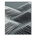 Gray Sculpted Wave Layers Rug