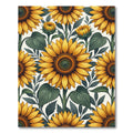 Vibrant Golden Sunflower Meadow Floral Rug