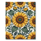 Vibrant Golden Sunflower Meadow Floral Rug