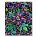 Deep Purple Passion Flower Garden Rug