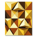 Geometric Golden Amber Triangles Rug
