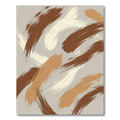Abstract Earthy Tone Brush Stroke Rug