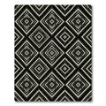 Monochromatic Geometric Diamond Boho Art Rug