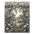 Vintage Garden Lattice White Blossom Rug