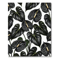 Dark Anthurium Blooms White Background Rug